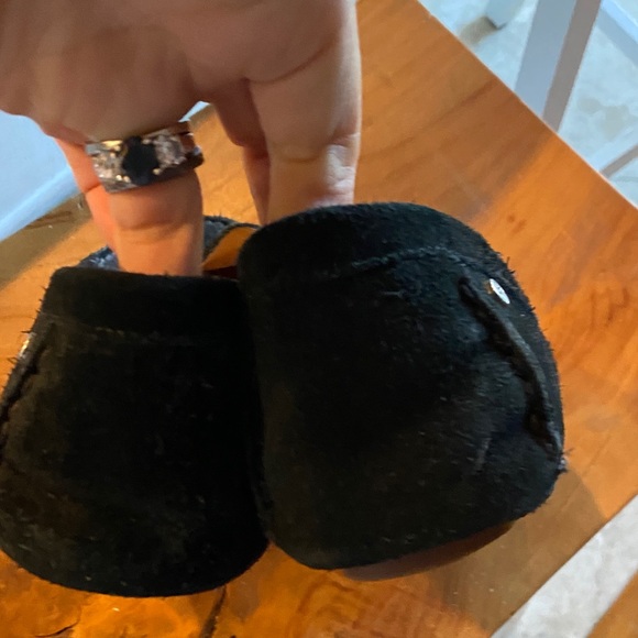 UGG womens Black Suede Loafers sz 9.5 - Picture 9 of 9